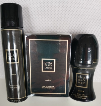 AVON Little Black Dress (3-tlg) Duft-Set mit EdP Spray, Körperspray &  Deoroller